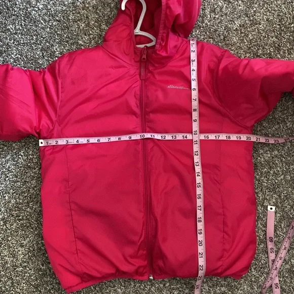 Eddie Bauer CirrusLite ombré reversible hooded down jacket girls L 14/16 - Picture 7 of 7
